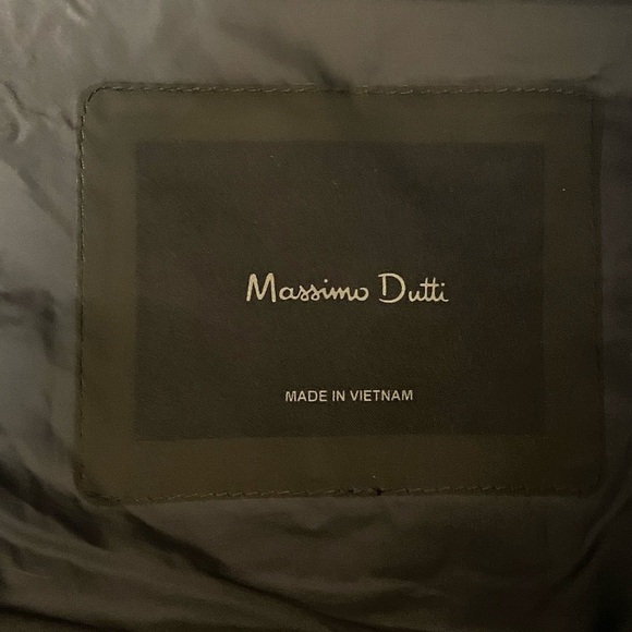 Massimo Dutti black down filled water repellent zip front jacket men. Large - Picture 8 of 14